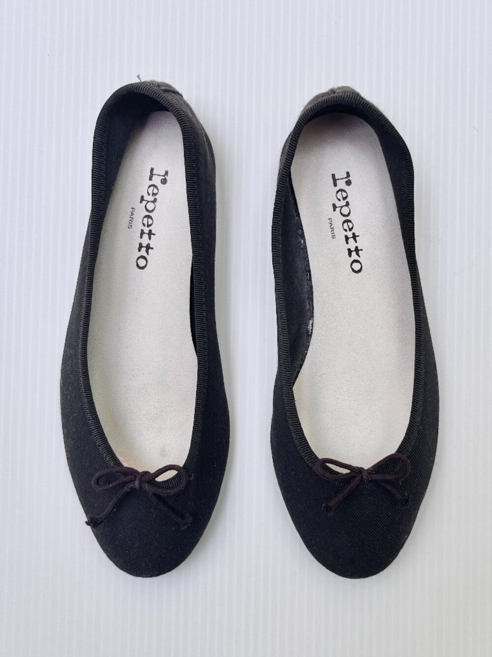 Repetto Lili Cotton Ballet Flats in Noir - Size 36.5 EU/Size 5.5 US
